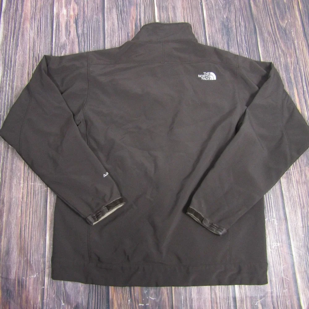The North Face Apex Jacket Mens Large‎ Black Softshell Fleece Lined Outdoors